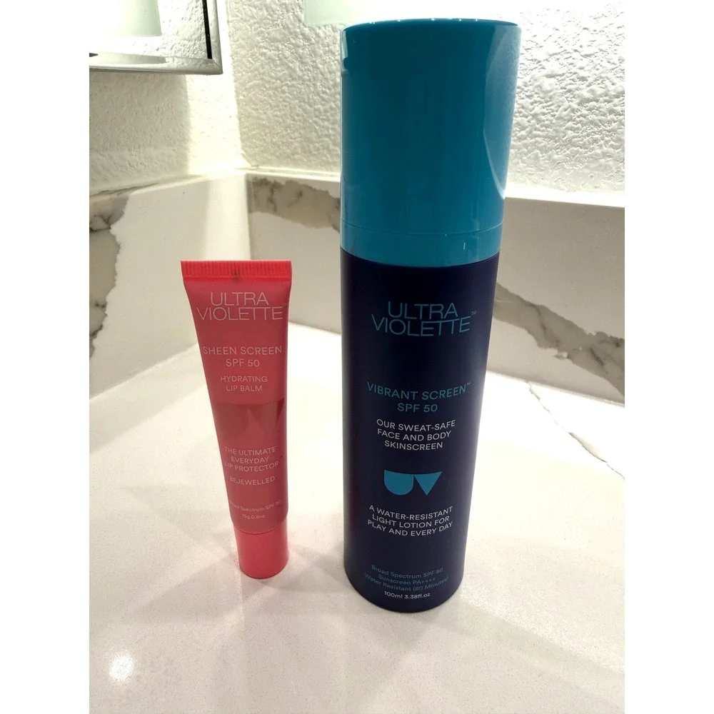 Ultra Violette Vibrant Screen SPF 50 and Sheen Screen Lip Balm Bejewelled Bundle